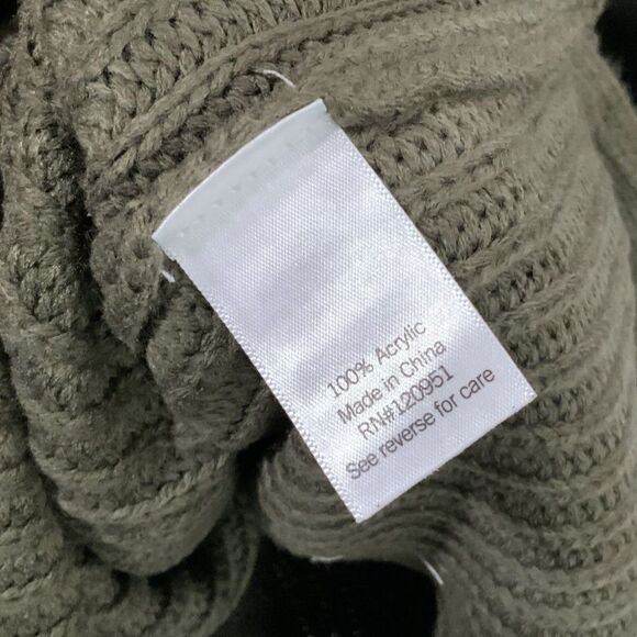 NWT! Olive Green Balloon Sleeve Crew Neck Sweater By SO (Sonoma) Size XXL - Picture 6 of 8